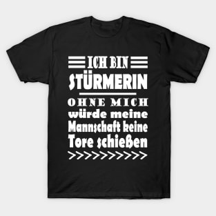 Stürmerin Fußball Spieler Tor Mädchen Sport T-Shirt